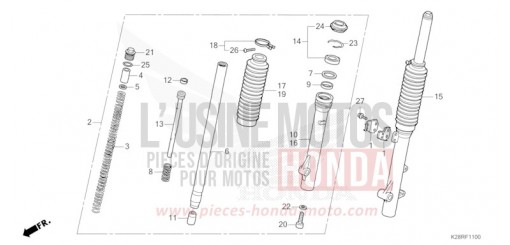 FRONT FORK CRF125FS de 2025